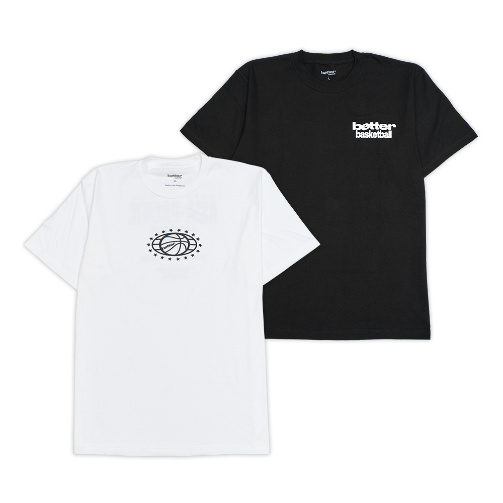 Better Basketball Tee Set: (Asia Pacific Tee - Black) + (Asia Pacific Tee - White)