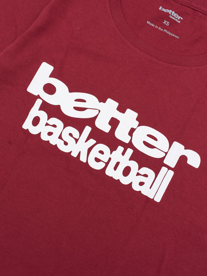 BETTER BASKETBALL - HERITAGE TEE [MAROON]